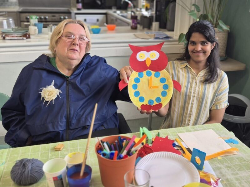attendees doing craft