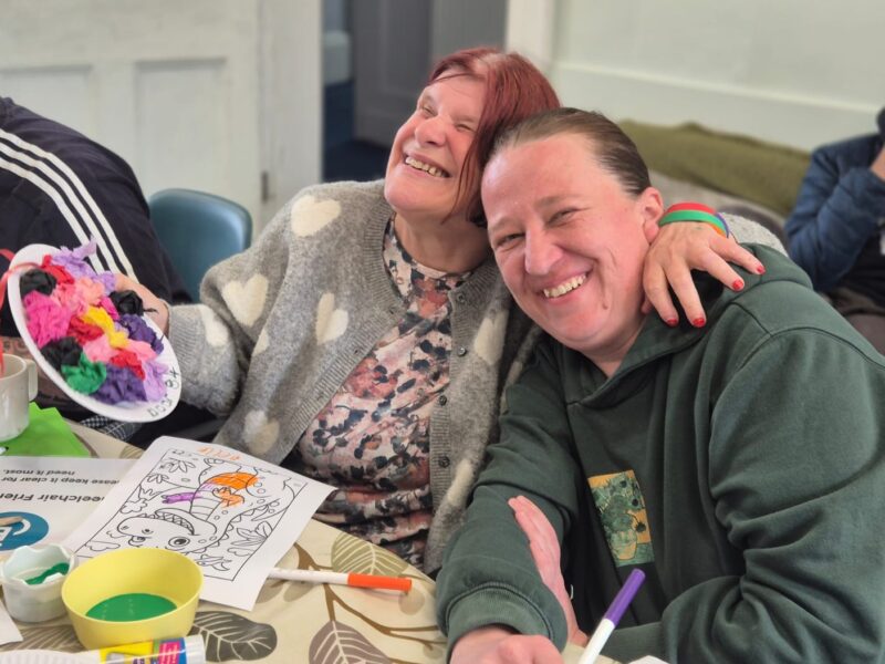 attendees doing craft