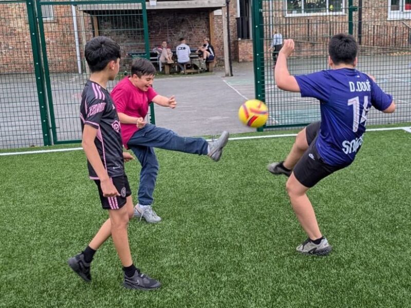 people playing football